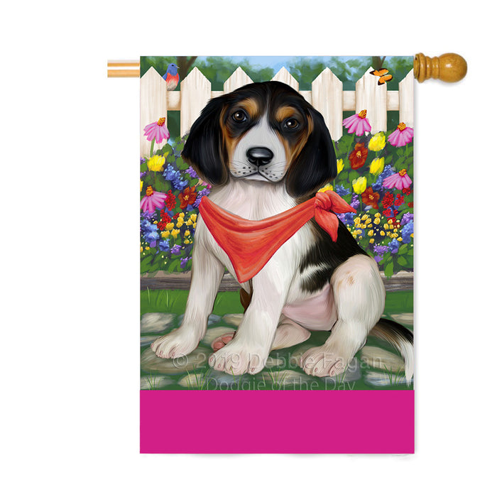 Personalized Spring Floral Treeing Walker Coonhound Dog Custom House Flag FLG-DOTD-A63083