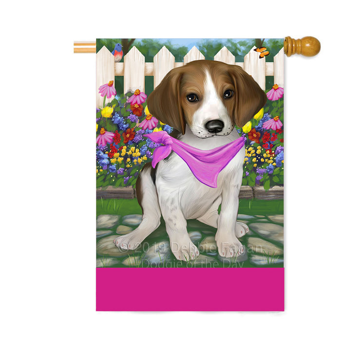 Personalized Spring Floral Treeing Walker Coonhound Dog Custom House Flag FLG-DOTD-A63084