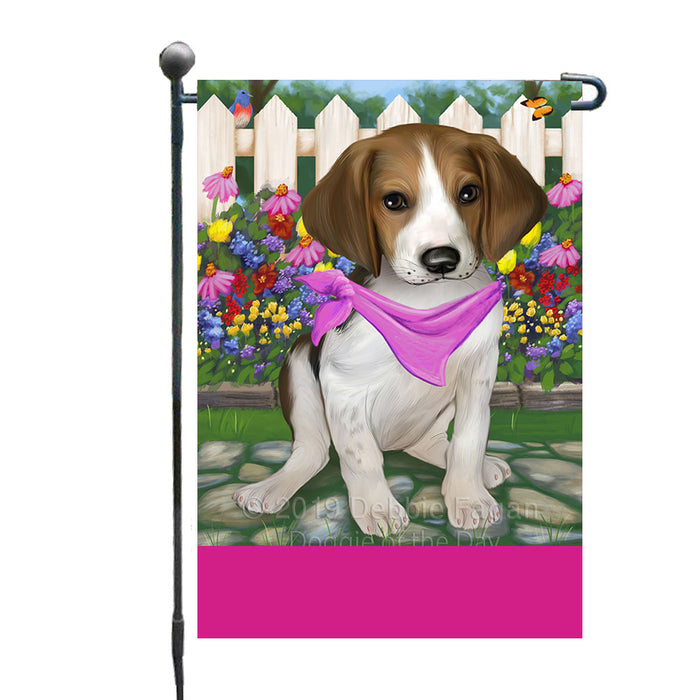 Personalized Spring Floral Treeing Walker Coonhound Dog Custom Garden Flags GFLG-DOTD-A63028