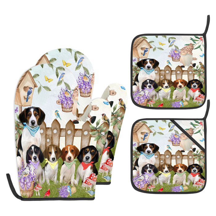 Treeing Walker Coonhound Oven Mitts and Pot Holder Set: Explore a Variety of Designs, Custom, Personalized, Kitchen Gloves for Cooking with Potholders, Gift for Dog Lovers