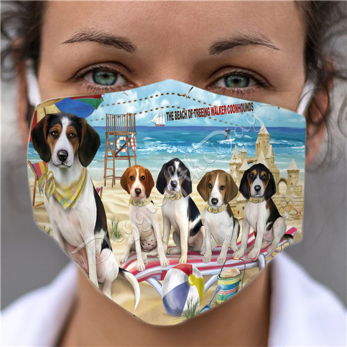 Pet Friendly Beach Treeing Walker Coonhound Dogs Face Mask FM49148