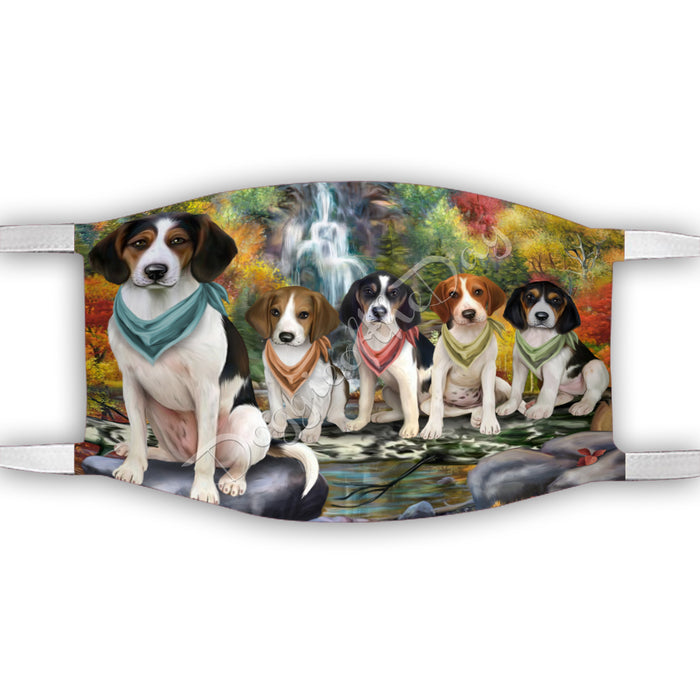 Scenic Waterfall Treeing Walker Coonhound Dogs Face Mask FM49349