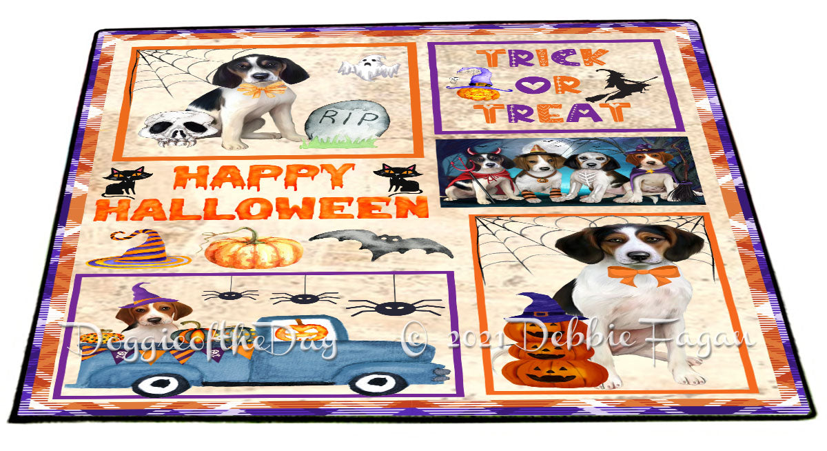 Happy Halloween Trick or Treat Treeing Walker Coonhound Dogs Indoor/Outdoor Welcome Floormat - Premium Quality Washable Anti-Slip Doormat Rug FLMS58240
