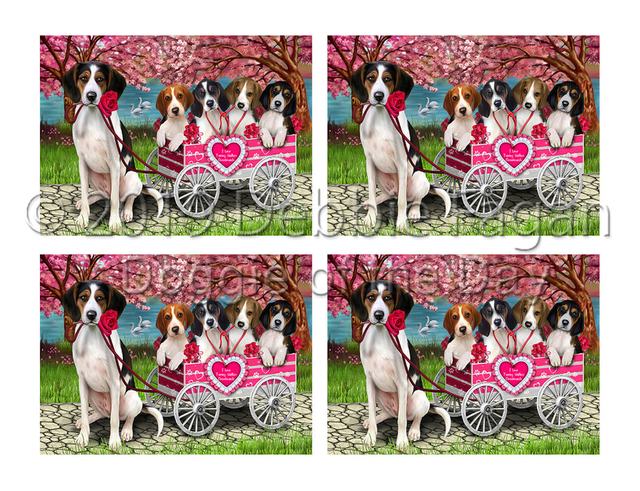 I Love Treeing Walker Coonhound Dogs in a Cart Placemat