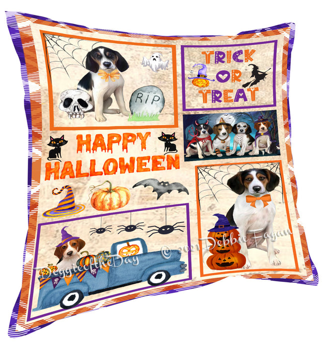 Happy Halloween Trick or Treat Treeing Walker Coonhound Dogs Pillow with Top Quality High-Resolution Images - Ultra Soft Pet Pillows for Sleeping - Reversible & Comfort - Ideal Gift for Dog Lover - Cushion for Sofa Couch Bed - 100% Polyester, PILA88399
