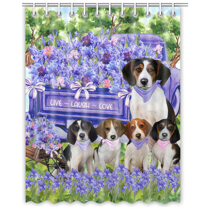 Treeing Walker Coonhound Shower Curtain, Personalized Bathtub Curtains for Bathroom Decor with Hooks, Explore a Variety of Designs, Custom, Pet Gift for Dog Lovers