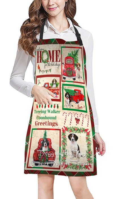 Welcome Home for Holidays Treeing Walker Coonhound Dogs Apron Apron48459