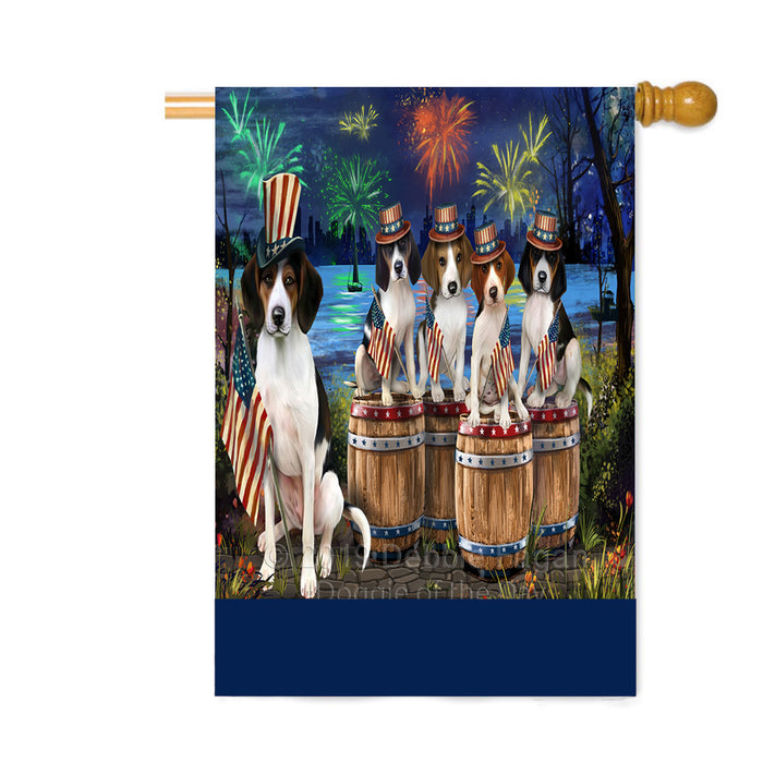 Personalized 4th of July Firework Treeing Walker Coonhound Dogs Custom House Flag FLG-DOTD-A58196