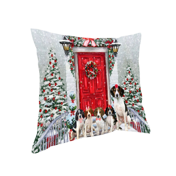 Christmas Holiday Welcome Treeing Walker Coonhound Dogs Pillow with Top Quality High-Resolution Images - Ultra Soft Pet Pillows for Sleeping - Reversible & Comfort - Ideal Gift for Dog Lover - Cushion for Sofa Couch Bed - 100% Polyester