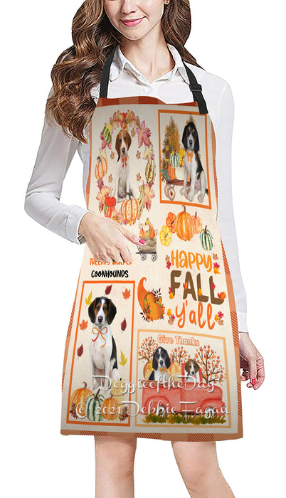 Happy Fall Y'all Pumpkin Treeing Walker Coonhound Dogs Cooking Kitchen Adjustable Apron Apron49260