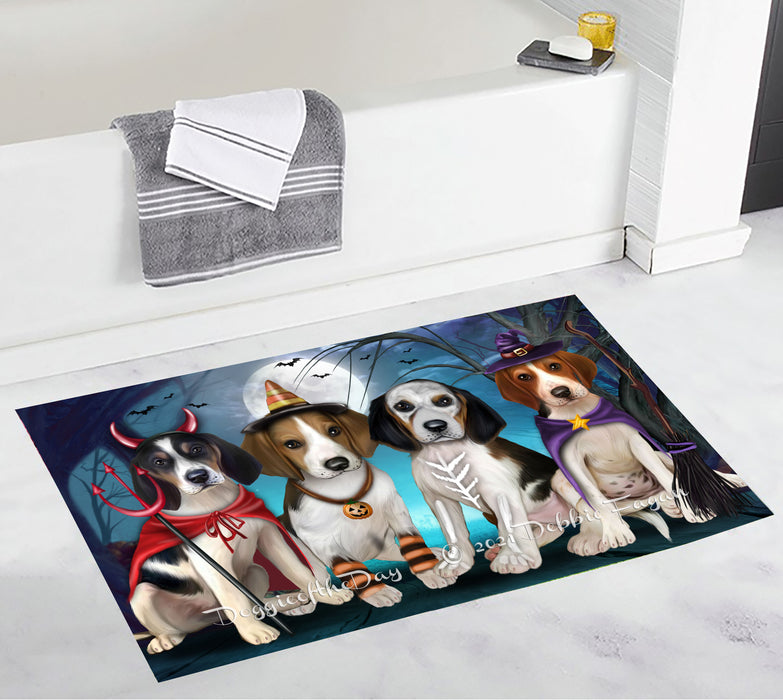 Happy Halloween Trick or Treat Treeing Walker Coonhound Dogs Bathroom Rugs with Non Slip Soft Bath Mat for Tub BRUG55030