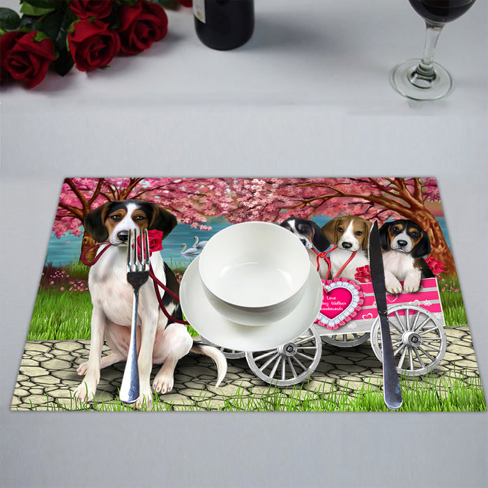 I Love Treeing Walker Coonhound Dogs in a Cart Placemat
