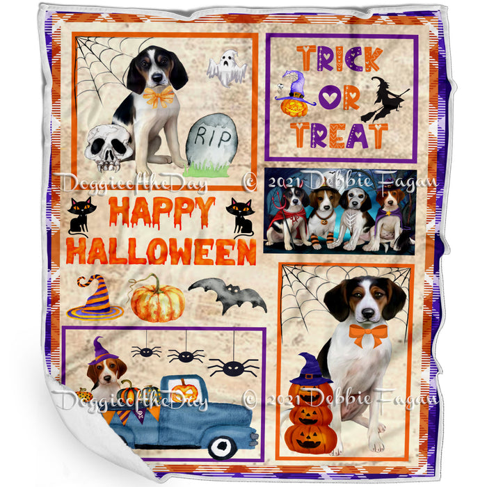Happy Halloween Trick or Treat Treeing Walker Coonhound Dogs Blanket BLNKT143796
