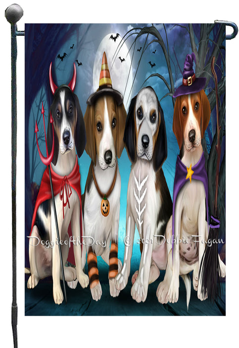 Happy Halloween Trick or Treat Treeing Walker Coonhound Dogs Garden Flags- Outdoor Double Sided Garden Yard Porch Lawn Spring Decorative Vertical Home Flags 12 1/2"w x 18"h