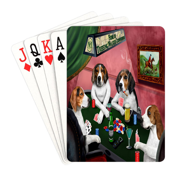 Home of Treeing Walker Coonhound Dogs Playing Poker Playing Card Decks