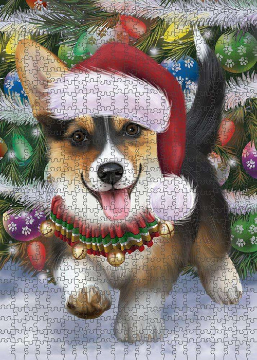 Trotting in the Snow Corgi Dog Puzzle  PUZL85928