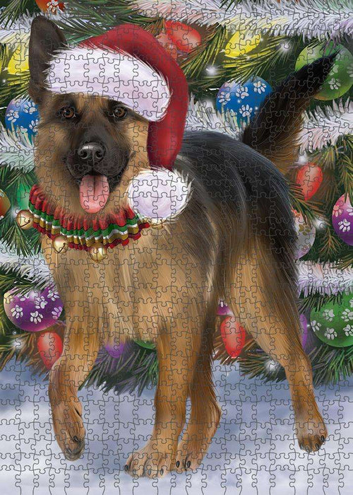 Trotting in the Snow German Shepher Dog Puzzle  PUZL85976