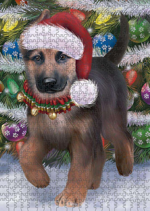 Trotting in the Snow German Shepher Dog Puzzle  PUZL85988