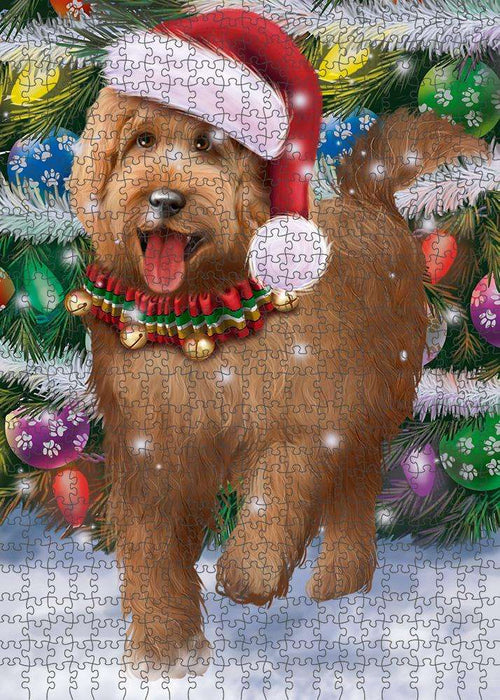 Trotting in the Snow Goldendoodle Dog Puzzle  PUZL85992