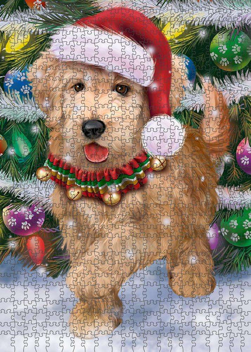 Trotting in the Snow Goldendoodle Dog Puzzle  PUZL86000