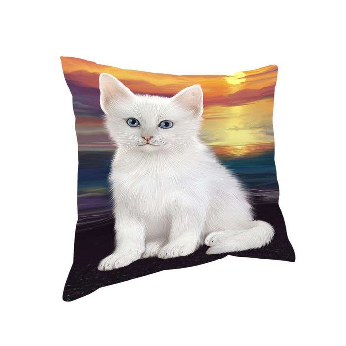 Turkish Angora Cat Pillow PIL75744