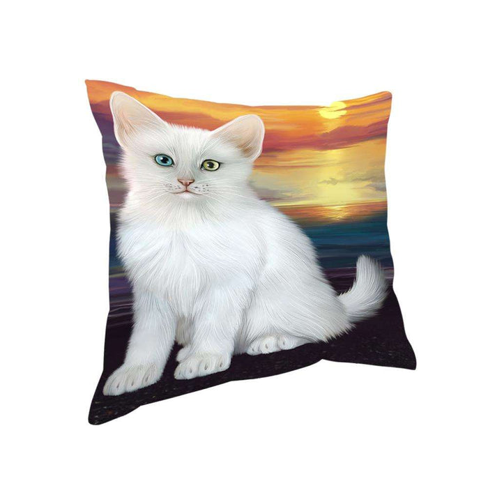 Turkish Angora Cat Pillow PIL75748