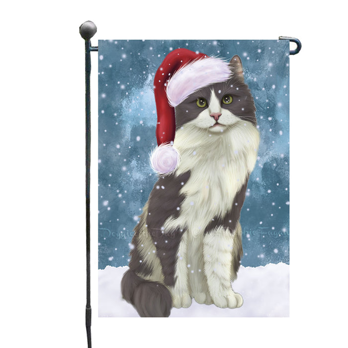 Christmas Let it Snow Turkish Angora Cat Garden Flags Outdoor Decor for Homes and Gardens Double Sided Garden Yard Spring Decorative Vertical Home Flags Garden Porch Lawn Flag for Decorations GFLG68818