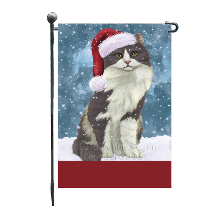 Personalized Let It Snow Happy Holidays Turkish Angora Cat Custom Garden Flags GFLG-DOTD-A62473