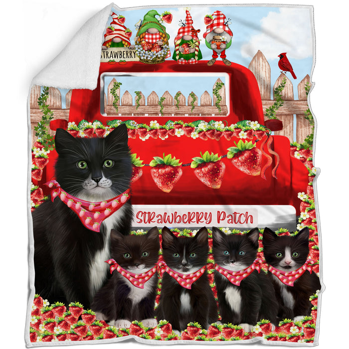 Tuxedo Blanket: Explore a Variety of Designs, Custom, Personalized Bed Blankets, Cozy Woven, Fleece and Sherpa, Gift for Cat and Pet Lovers