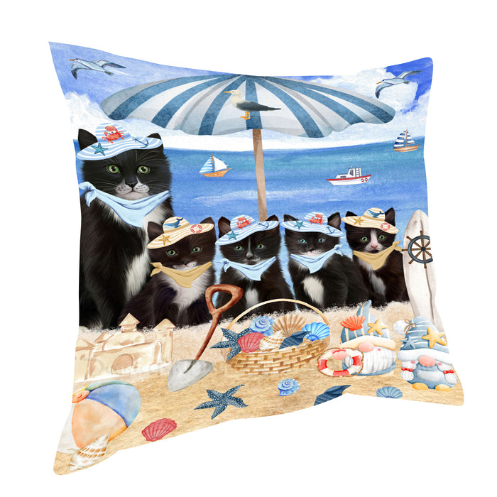 Tuxedo Throw Pillow, Explore a Variety of Custom Designs, Personalized, Cushion for Sofa Couch Bed Pillows, Pet Gift for Cat Lovers