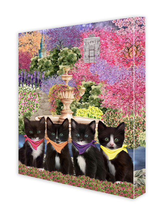 Tuxedo Cats Canvas: Explore a Variety of Personalized Designs, Custom, Digital Art Wall Painting, Ready to Hang Room Decor, Gift for Cat and Pet Lovers