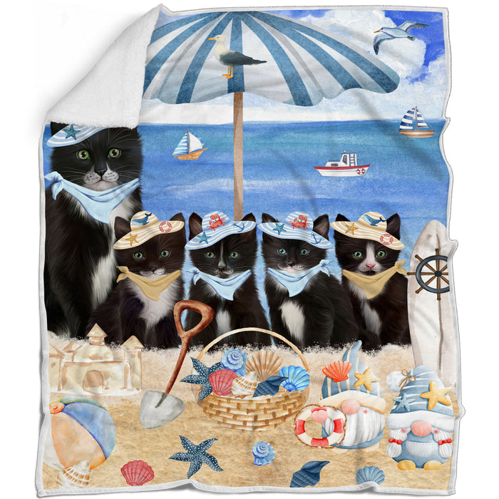 Tuxedo Blanket: Explore a Variety of Designs, Custom, Personalized Bed Blankets, Cozy Woven, Fleece and Sherpa, Gift for Cat and Pet Lovers