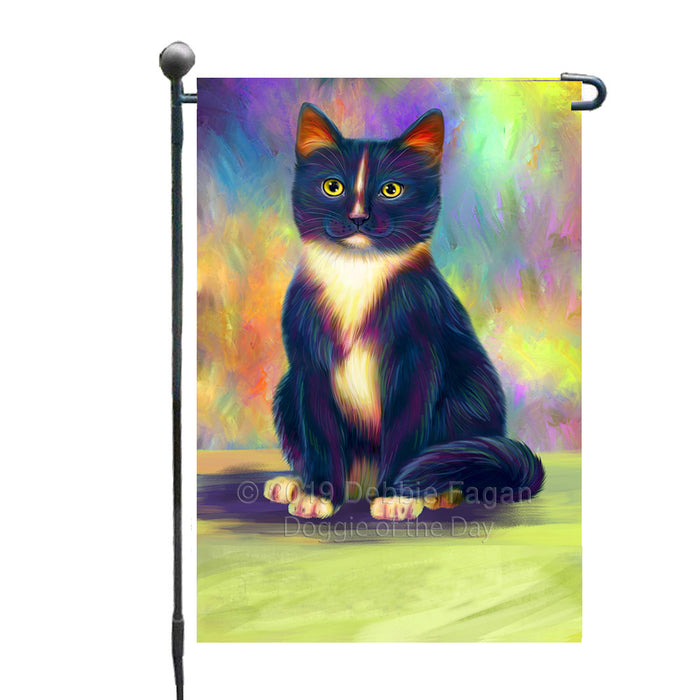 Personalized Paradise Wave Tuxedo Cat Custom Garden Flags GFLG-DOTD-A60089