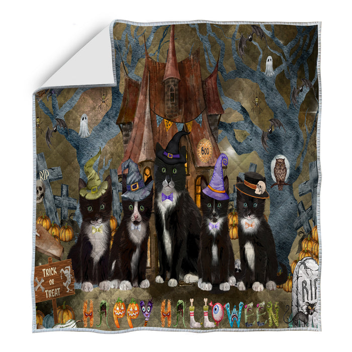 Tuxedo Quilt, Explore a Variety of Bedding Designs, Bedspread Quilted Coverlet, Custom, Personalized, Pet Gift for Cat Lovers