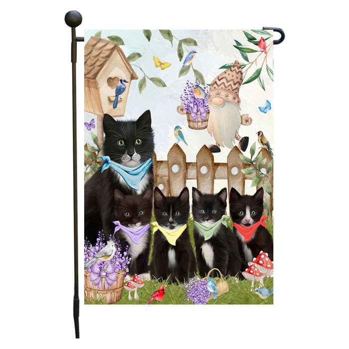 Tuxedo Cats Garden Flag: Explore a Variety of Designs, Custom, Personalized, Weather Resistant, Double-Sided, Outdoor Garden Yard Decor for Cat and Pet Lovers