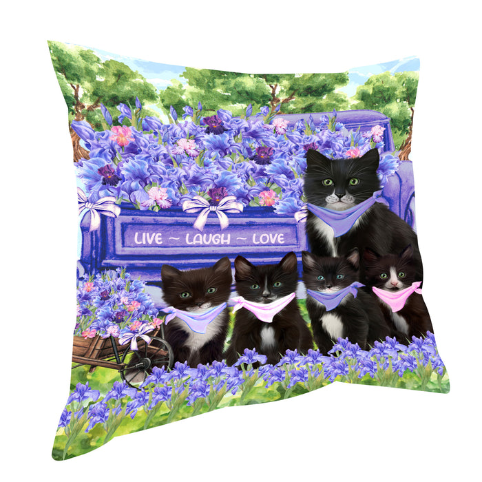 Tuxedo Throw Pillow: Explore a Variety of Designs, Custom, Cushion Pillows for Sofa Couch Bed, Personalized, Cat Lover's Gifts