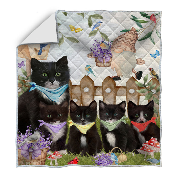 Tuxedo Quilt: Explore a Variety of Personalized Designs, Custom, Bedding Coverlet Quilted, Pet and Cat Lovers Gift