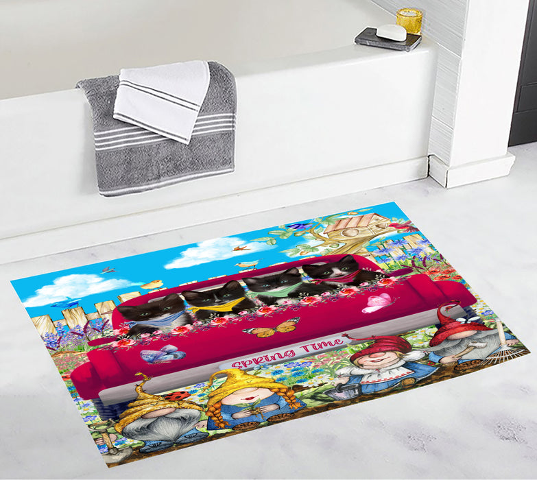 Tuxedo Anti-Slip Bath Mat, Explore a Variety of Designs, Soft and Absorbent Bathroom Rug Mats, Personalized, Custom, Cat and Pet Lovers Gift