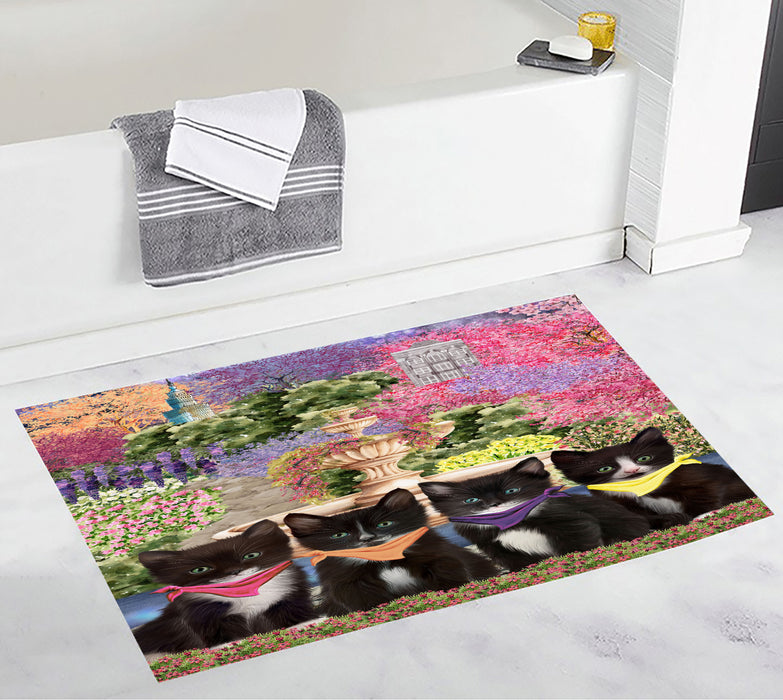 Tuxedo Custom Bath Mat, Explore a Variety of Personalized Designs, Anti-Slip Bathroom Pet Rug Mats, Cat Lover's Gifts