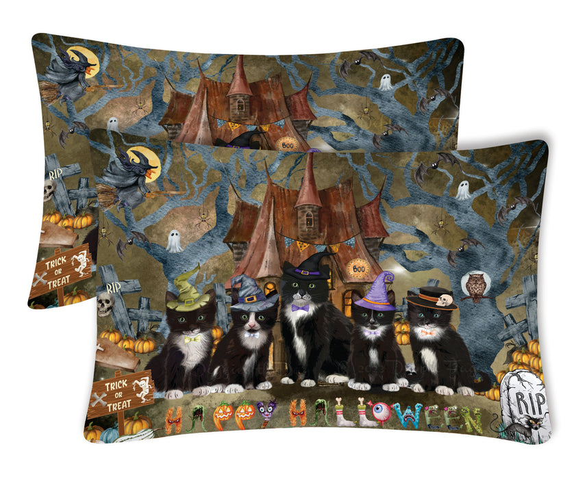 Tuxedo Pillow Case: Explore a Variety of Designs, Custom, Standard Pillowcases Set of 2, Personalized, Halloween Gift for Pet and Cat Lovers