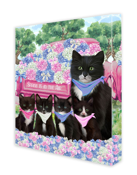 Tuxedo Cats Wall Art Canvas, Explore a Variety of Designs, Custom Digital Painting, Personalized, Ready to Hang Room Decor, Cat Gift for Pet Lovers