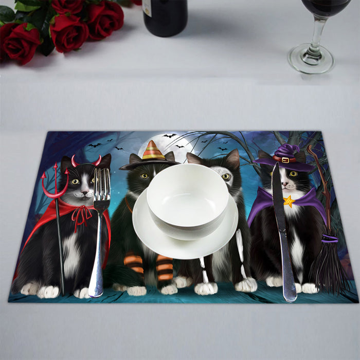 Halloween Trick or Teat Tuxedo Cats Placemat
