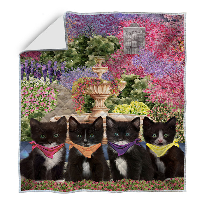 Tuxedo Bedspread Quilt, Bedding Coverlet Quilted, Explore a Variety of Designs, Personalized, Custom, Cat Gift for Pet Lovers