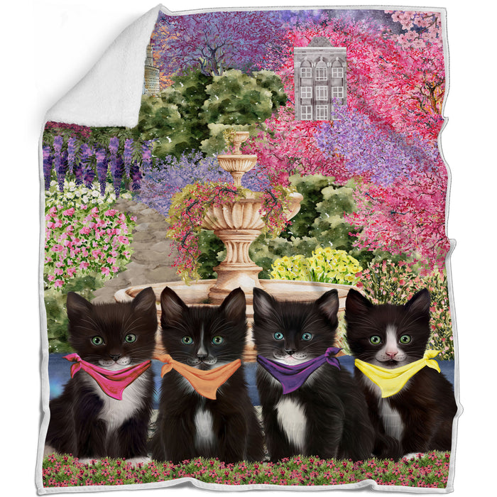 Tuxedo Bed Blanket, Explore a Variety of Designs, Custom, Soft and Cozy, Personalized, Throw Woven, Fleece and Sherpa, Gift for Pet and Cat Lovers