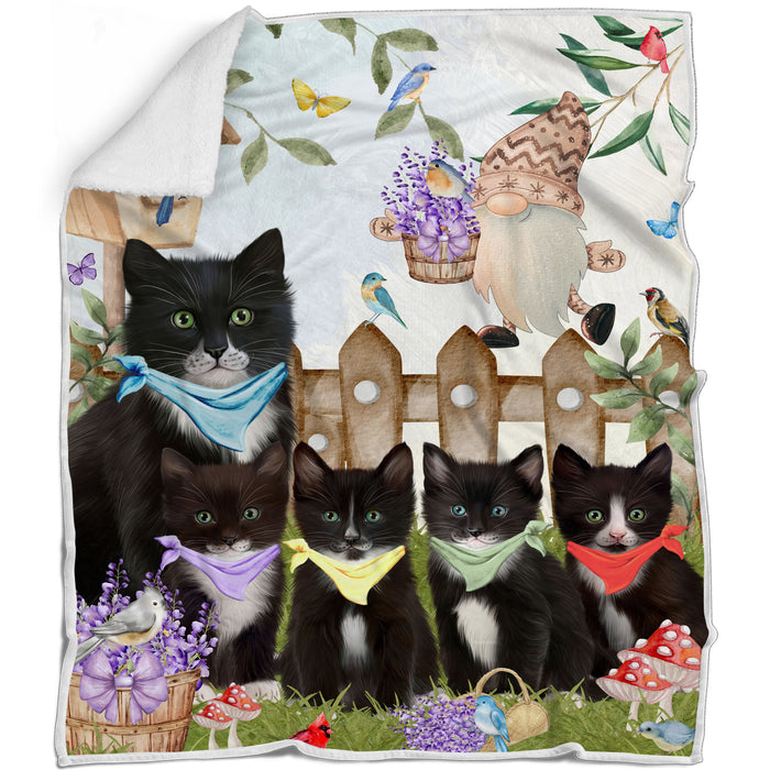 Tuxedo Blanket: Explore a Variety of Designs, Cozy Sherpa, Fleece and Woven, Custom, Personalized, Gift for Cat and Pet Lovers
