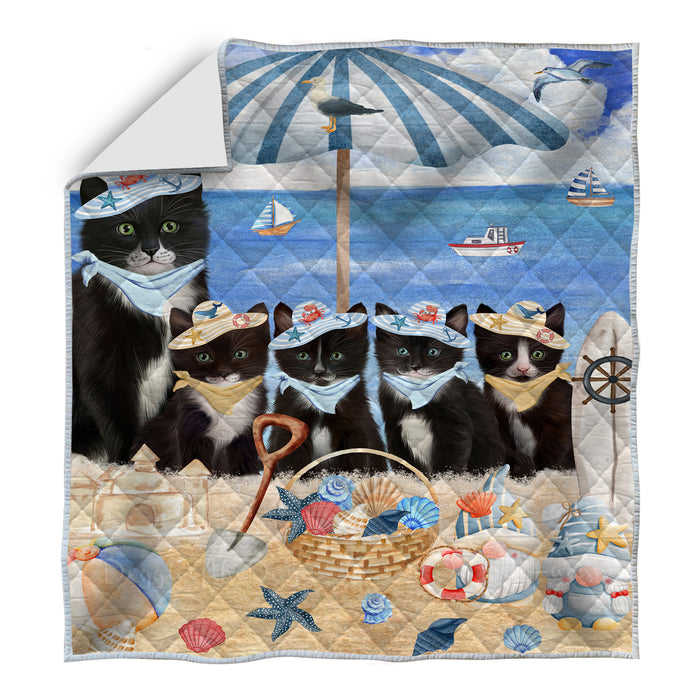 Tuxedo Bedspread Quilt, Bedding Coverlet Quilted, Explore a Variety of Designs, Personalized, Custom, Cat Gift for Pet Lovers