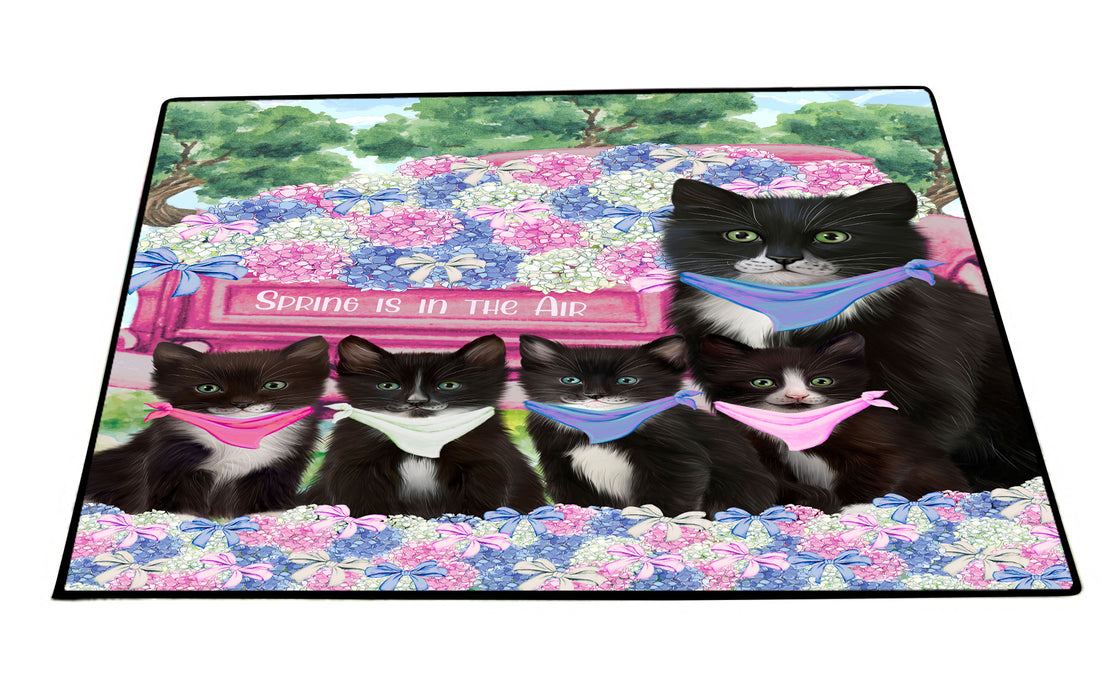 Tuxedo Floor Mats: Explore a Variety of Designs, Personalized, Custom, Halloween Anti-Slip Doormat for Indoor and Outdoor, Cat Gift for Pet Lovers