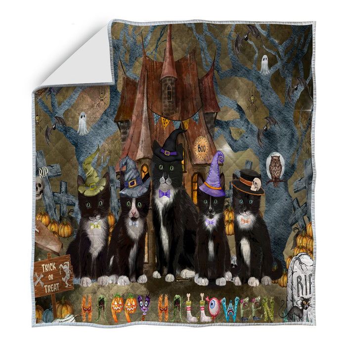 Tuxedo Bedspread Quilt, Bedding Coverlet Quilted, Explore a Variety of Designs, Personalized, Custom, Cat Gift for Pet Lovers