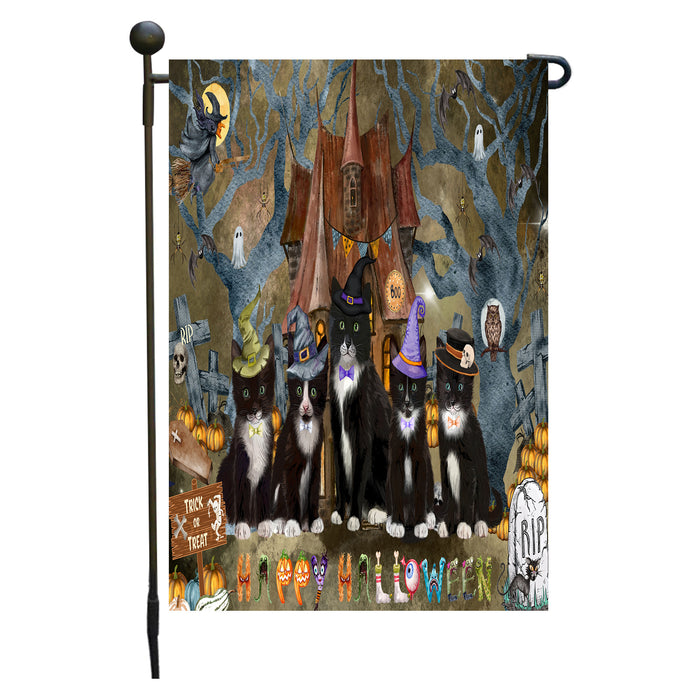 Tuxedo Cats Garden Flag: Explore a Variety of Designs, Personalized, Custom, Weather Resistant, Double-Sided, Outdoor Garden Halloween Yard Decor for Cat and Pet Lovers