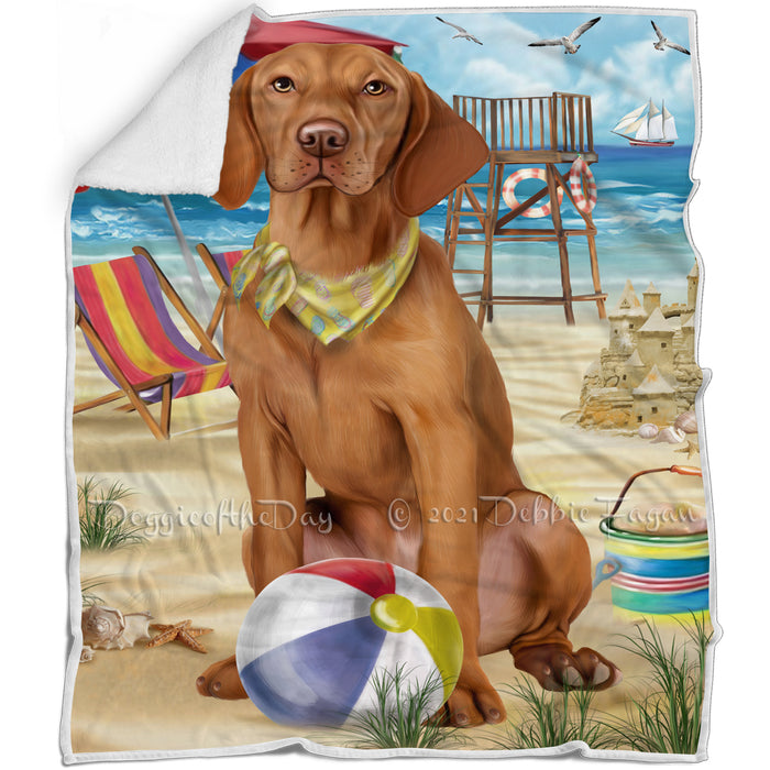 Pet Friendly Beach Vizsla Dog Blanket BLNKT66612